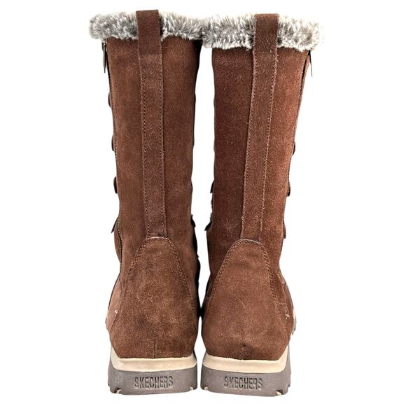 Vintage Y2K Skechers Grand Jams Brown Suede Lace Up Winter Boot Size US 8 - Picture 8 of 12